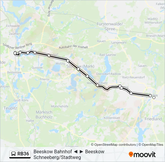 RB36 Bus Line Map