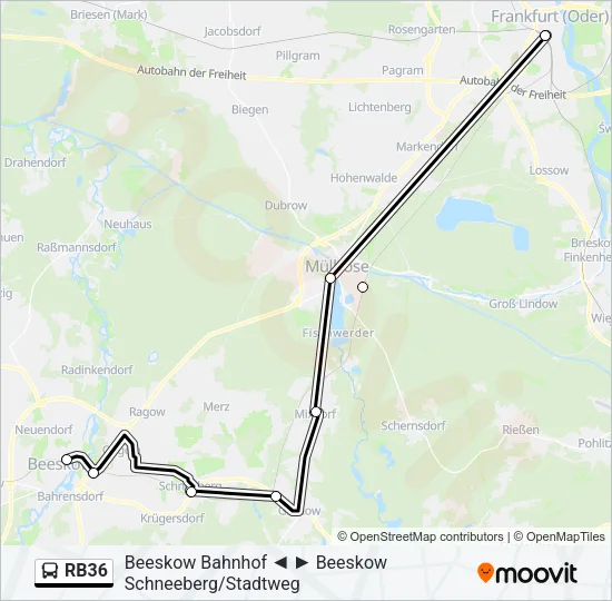 RB36 Bus Line Map