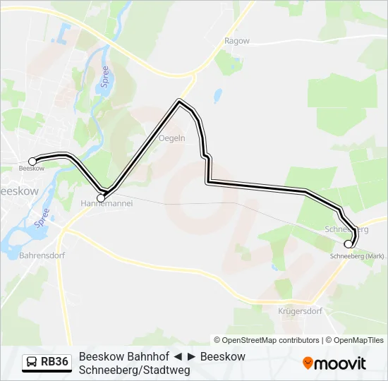 RB36 Bus Line Map