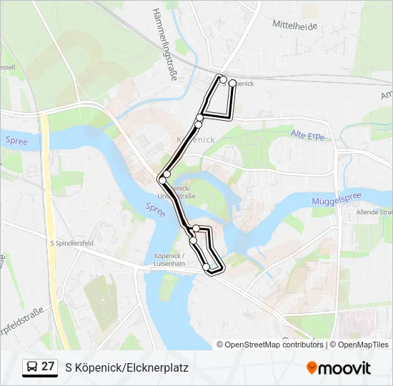 27 Bus Line Map