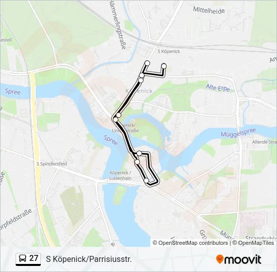 27 Bus Line Map