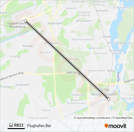 RB22 Bus Line Map