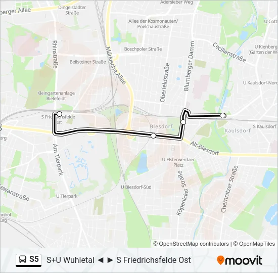 S5 Bus Line Map
