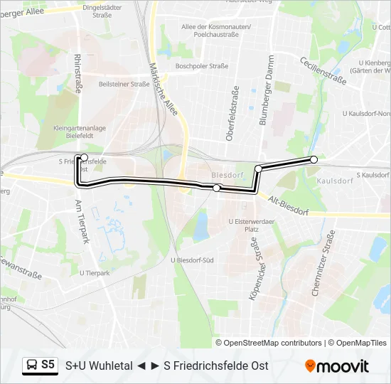 S5 Bus Line Map