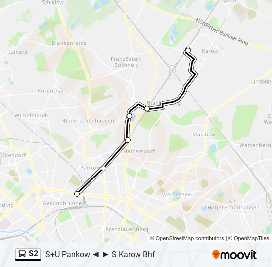 S2 bus Line Map