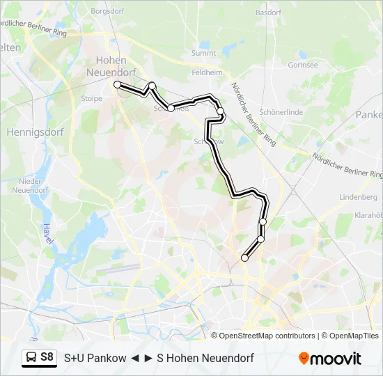 S8 Bus Line Map