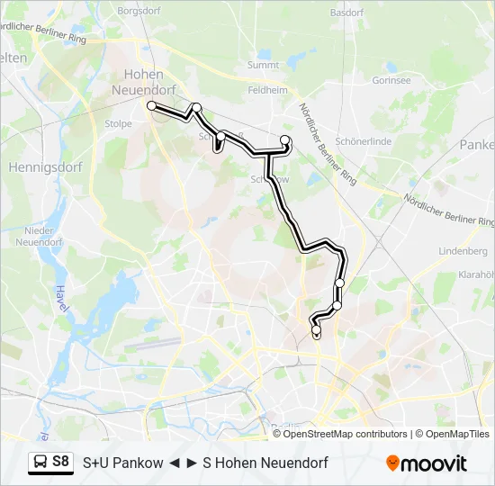 S8 Bus Line Map