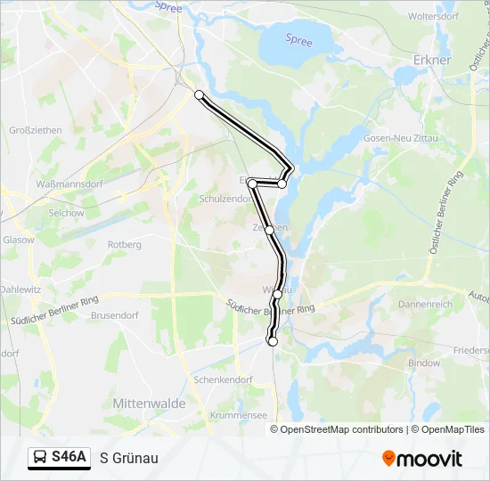 S46A Bus Line Map