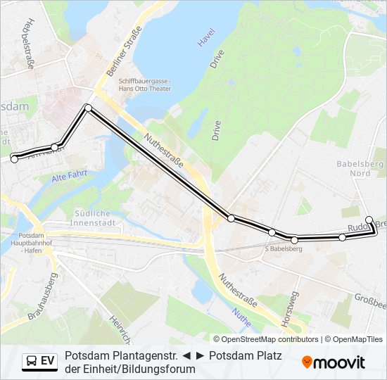 Buslinie EV Karte