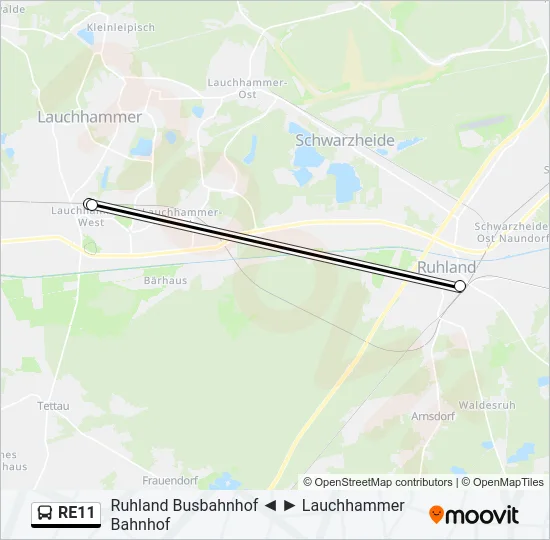 RE11 Bus Line Map