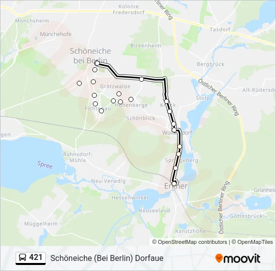 421 Bus Line Map