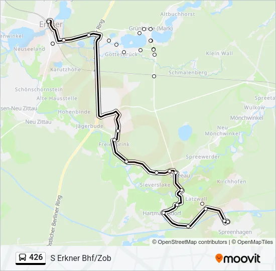 426 Bus Line Map