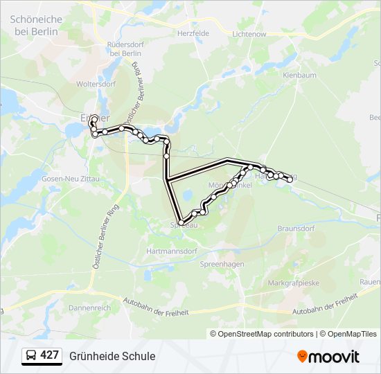 427 bus Line Map