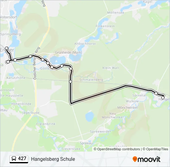 427 Bus Line Map