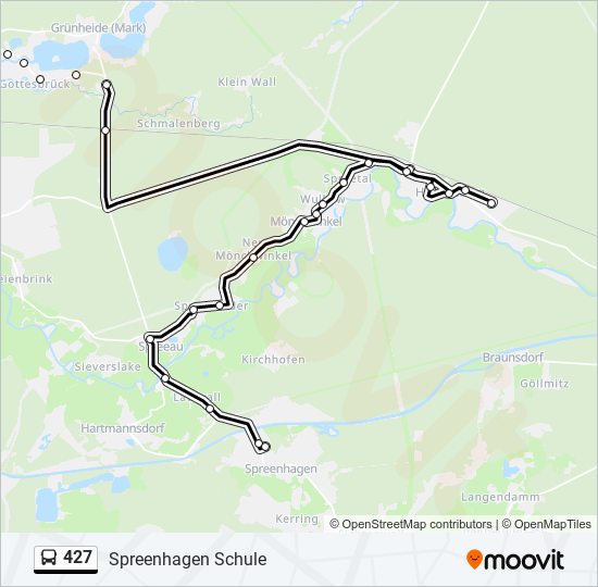 427 bus Line Map