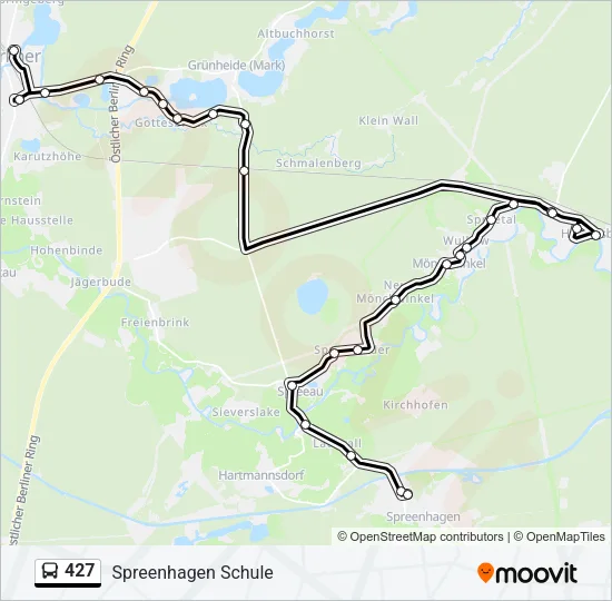 427 Bus Line Map