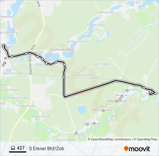 427 Bus Line Map
