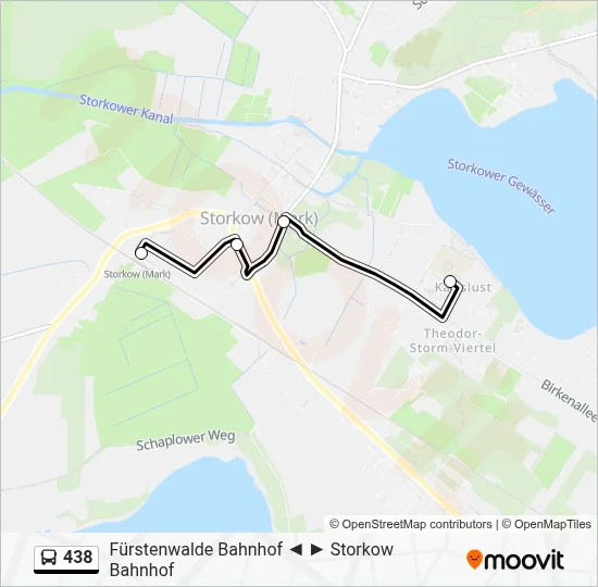 438 Bus Line Map