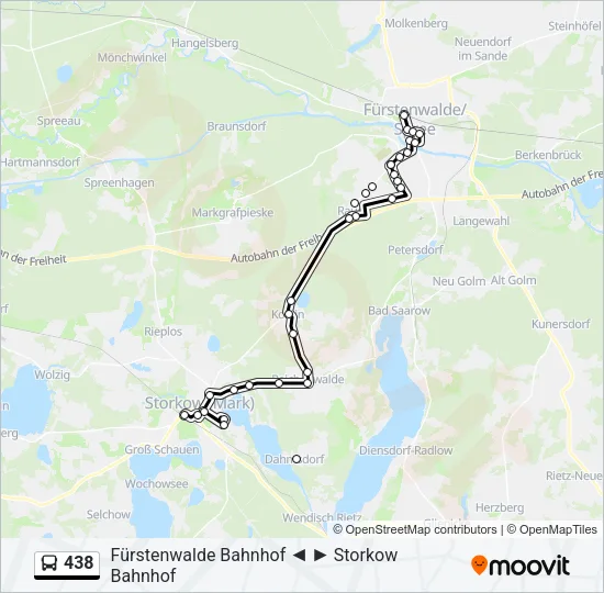 438 Bus Line Map