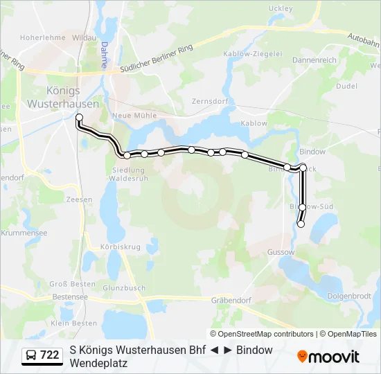 722 Bus Line Map