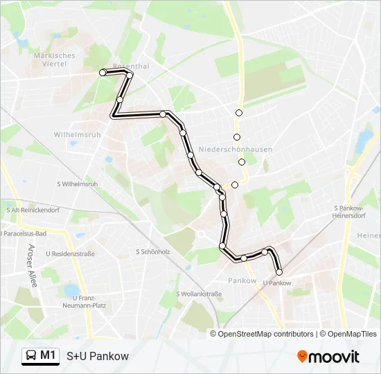M1 Bus Line Map