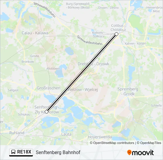 RE18X Bus Line Map