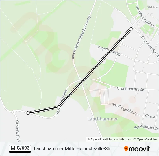 G/693 Bus Line Map