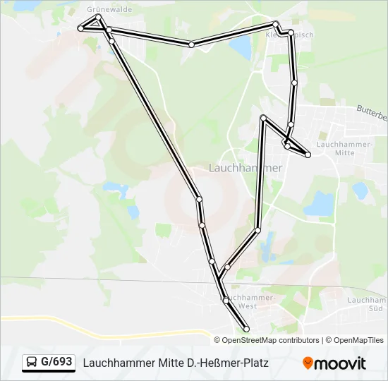 G/693 Bus Line Map
