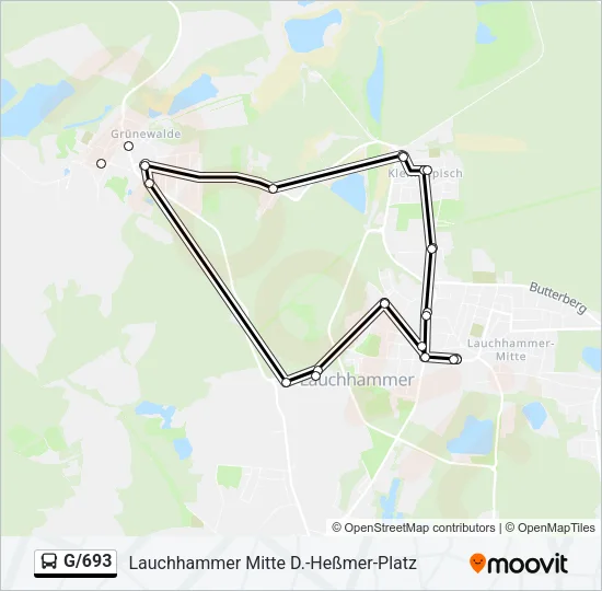 G/693 Bus Line Map