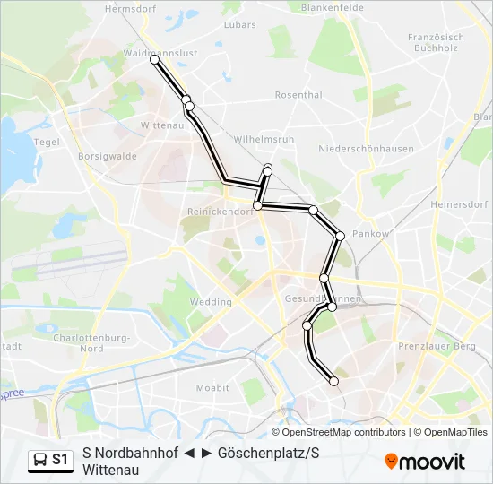 S1 Bus Line Map