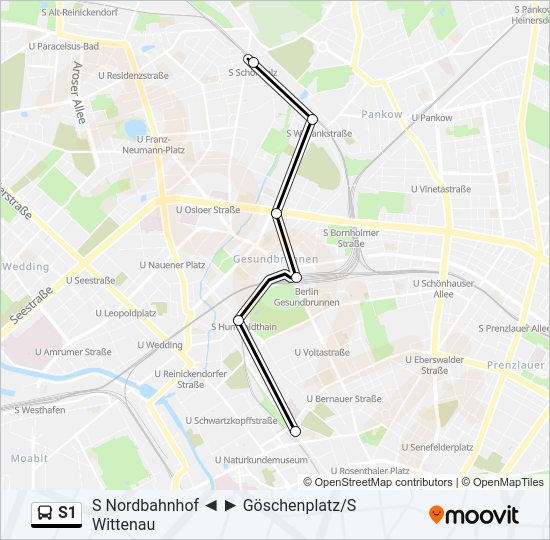 S1 Bus Line Map