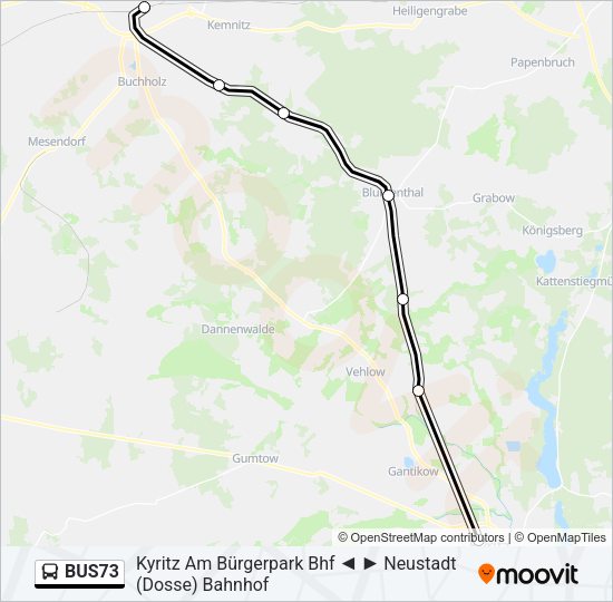 Автобус BUS73: карта маршрута