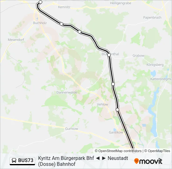 BUS73 Bus Line Map