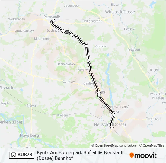 BUS73 Bus Line Map
