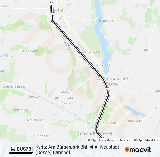 Автобус BUS73: карта маршрута