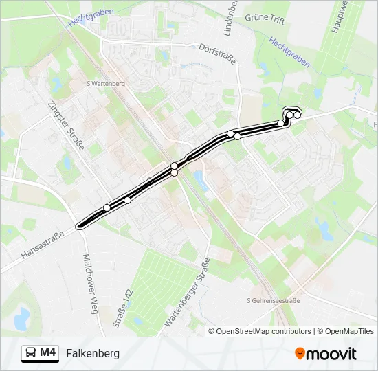M4 Bus Line Map