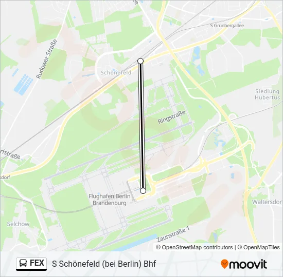 FEX Bus Line Map
