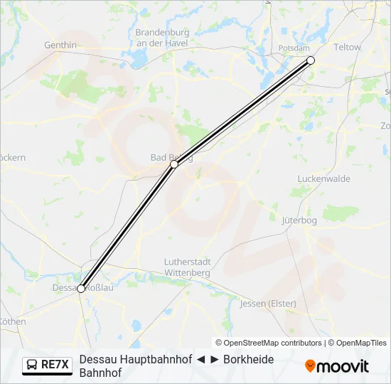RE7X Bus Line Map