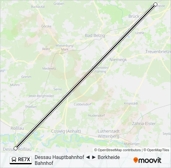 RE7X Bus Line Map
