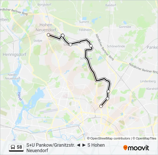 S8 Bus Line Map