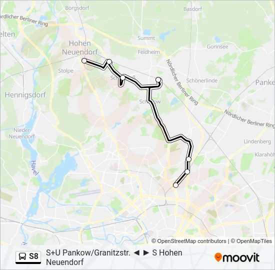 S8 Bus Line Map