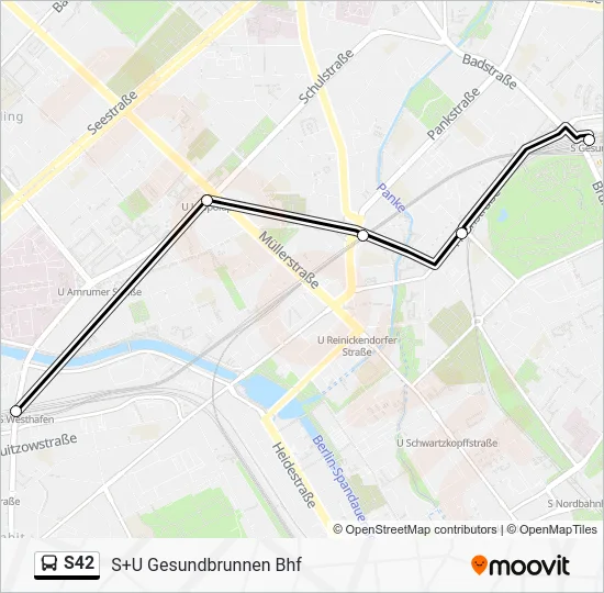Автобус S42: карта маршрута
