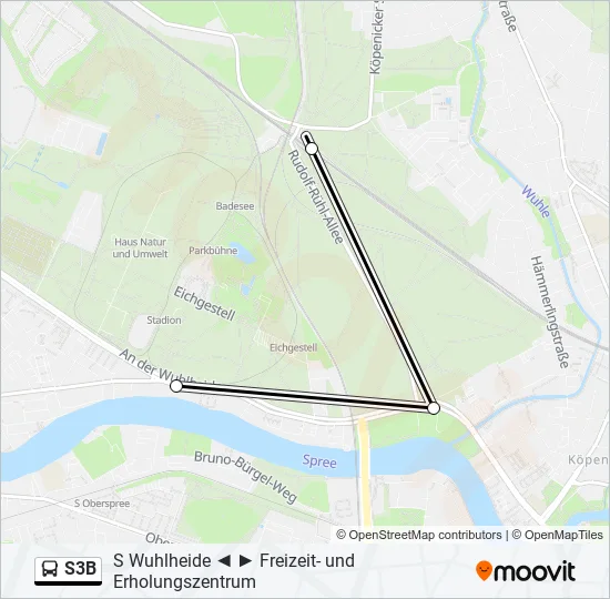 S3B Bus Line Map