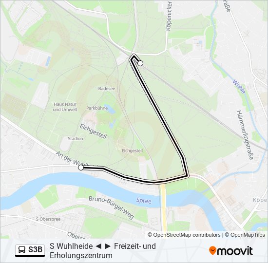 S3B Bus Line Map