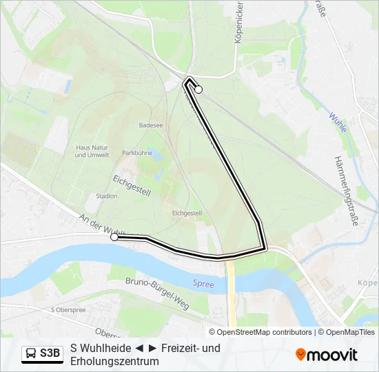 S3B Bus Line Map