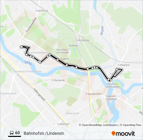 60 Bus Line Map