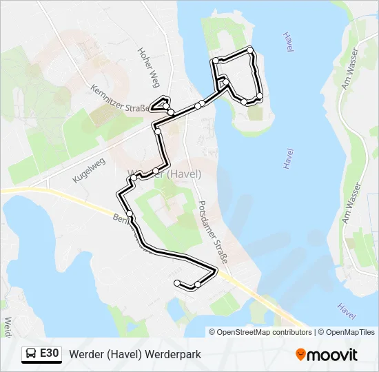E30 Bus Line Map
