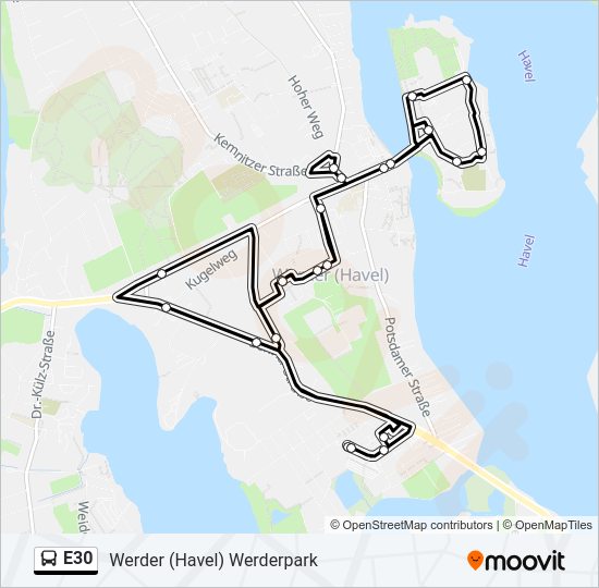 E30 bus Line Map