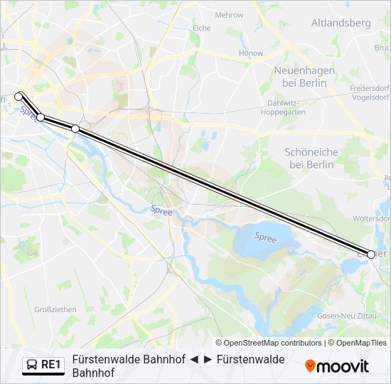 RE1 Bus Line Map