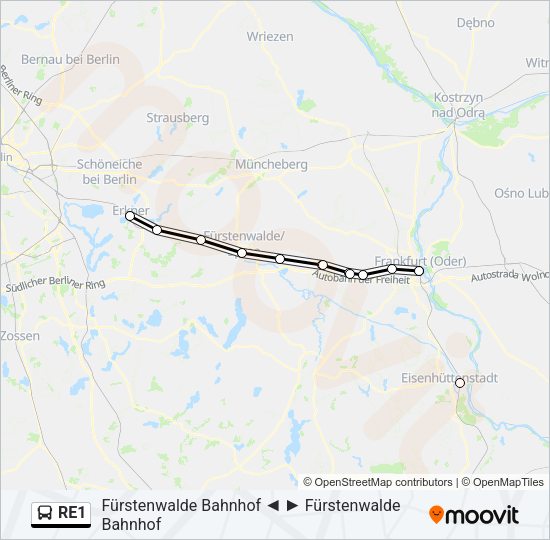 RE1 Bus Line Map